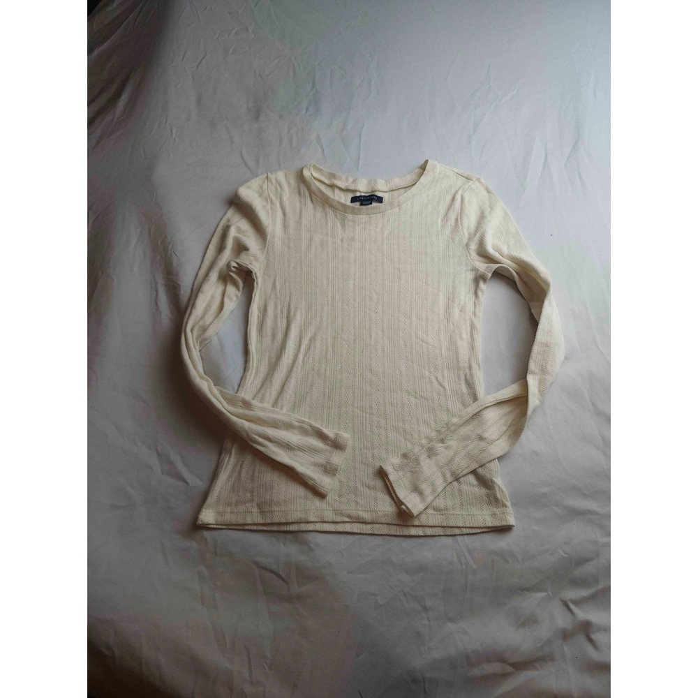 American Eagle Thermal Top Womens Size XS White Knit Long Sleeve Layering Shirt
